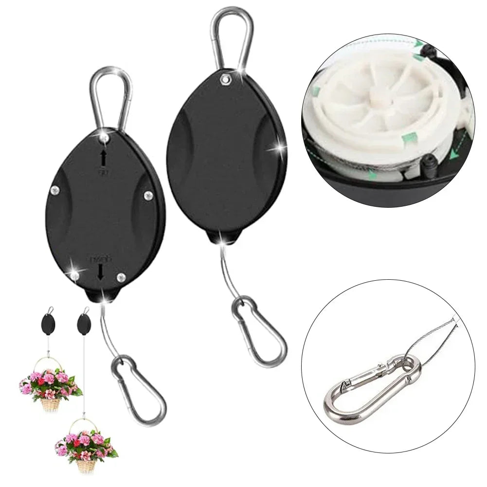 2PCS Plant Pulleys For Hanging Plants Holds up to 50LBS - The Cabin Rose 