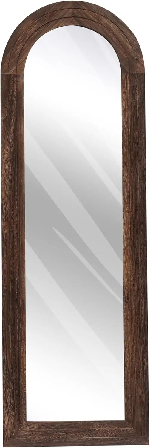 Arched Full Length Mirror with Solid Wood Frame - The Cabin Rose 