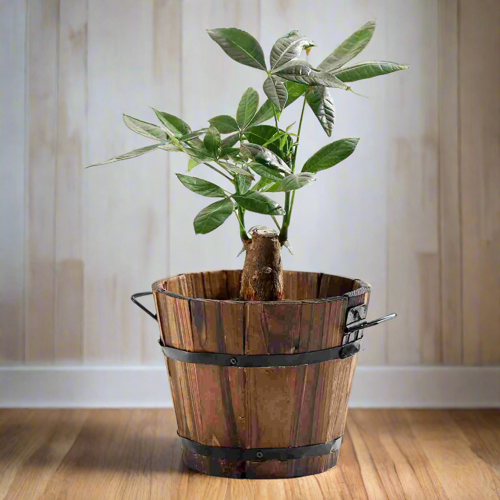 Wooden Barrels Flower Planter or Bucket - The Cabin Rose 